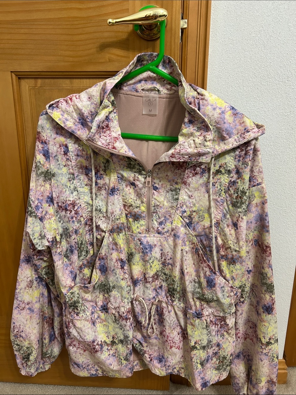 Calia Floral Watercolor Pullover Jacket - Pink/Yellow